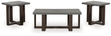 Dynnford Gray/Brown Table (Set of 3) by ASHLEY FURNITURE at Eve Furniture