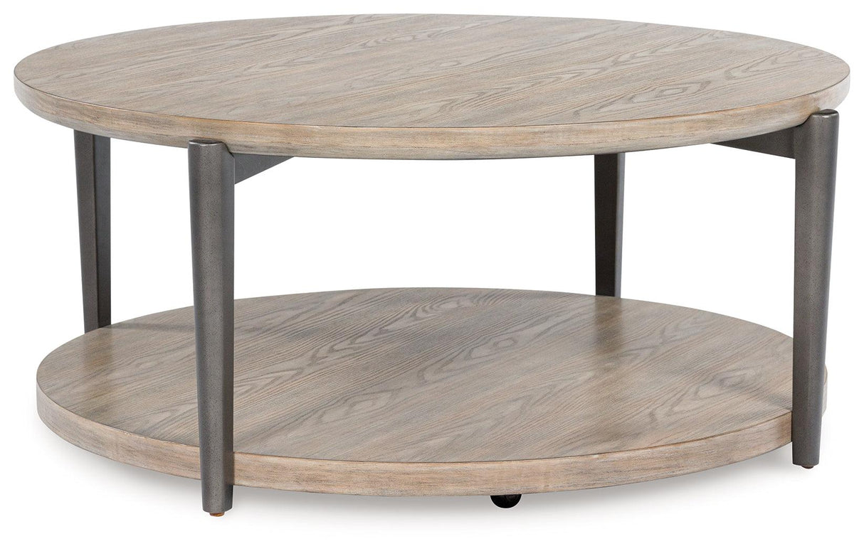 Dyonton Light Grayish Brown Coffee Table by Ashley at Eve Furniture