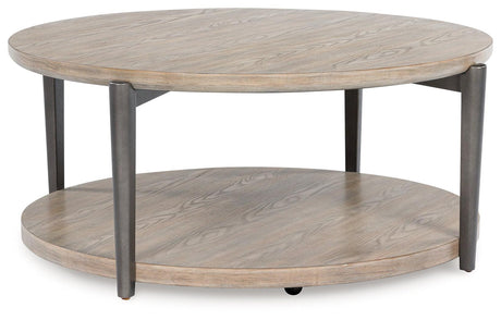 Dyonton Light Grayish Brown Coffee Table by Ashley at Eve Furniture