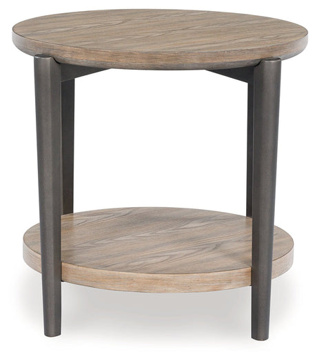 Dyonton Light Grayish Brown End Table by Ashley at Eve Furniture