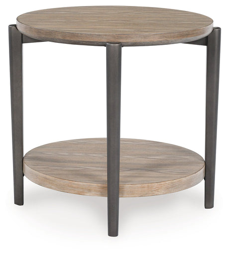 Dyonton Light Grayish Brown End Table by Ashley at Eve Furniture