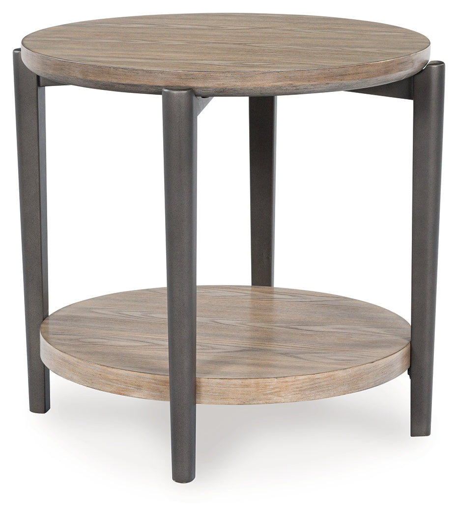 Dyonton Light Grayish Brown End Table by Ashley at Eve Furniture