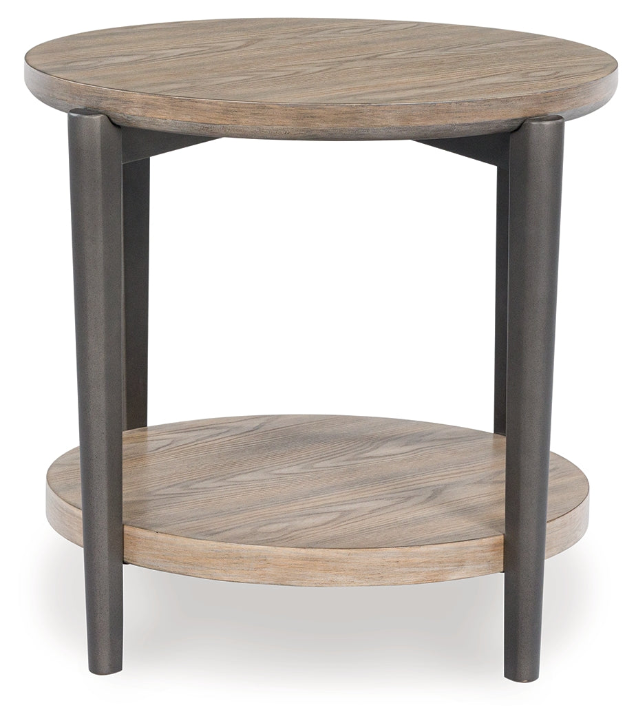 Dyonton Light Grayish Brown End Table