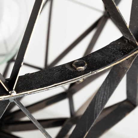 Dyson I Black Metal Triangular Orb Pendant Light by Mercana at Eve Furniture