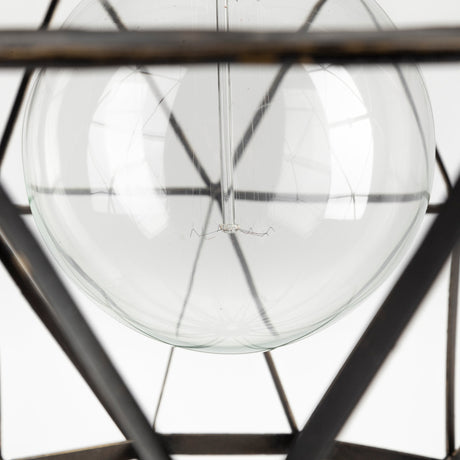 Dyson I Black Metal Triangular Orb Pendant Light by Mercana at Eve Furniture
