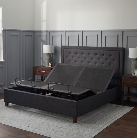 E255 Charcoal King Adjustable Bed Base by Malouf at Eve Furniture