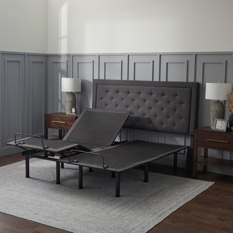 E255 Charcoal King Adjustable Bed Base by Malouf at Eve Furniture