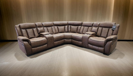 Samuel Brown 3-Piece Reclining Sectional by New Era Innovations at Eve Furniture