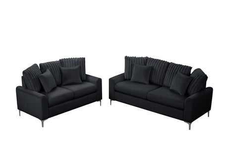 S150 Elina (Black) Sofa And Loveseat