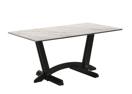 Nava White 7-Piece Dining Room Set by New Era Innovations at Eve Furniture