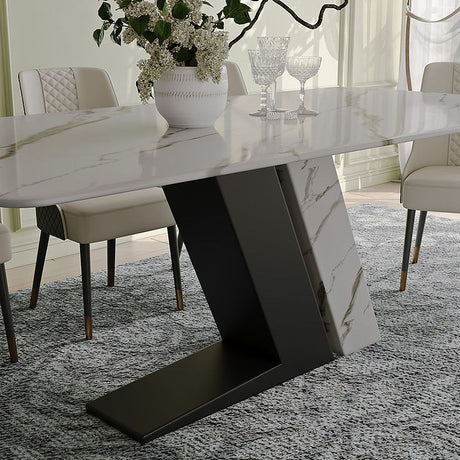 Gobi 79" Modern Lux White Dining Table