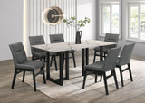 Farrin White 7-Piece Dining Room Set by New Era Innovations at Eve Furniture