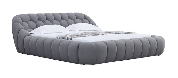 B127 Bubbles Queen Bed (Grey)