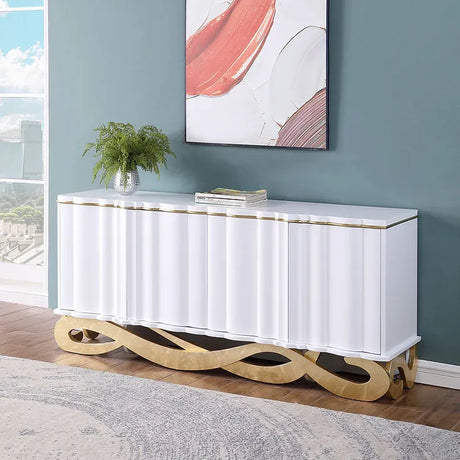 Isadora White Console Table by New Era Innovations at Eve Furniture