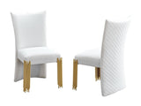 Glamor White/Gold 7-Piece Dining Room Set by New Era Innovations at Eve Furniture