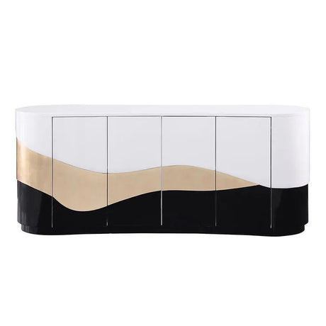 Nimbus White/Black Console Table by New Era Innovations at Eve Furniture