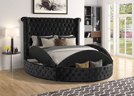 Lux II (USB Charger) Black King Platform Bed by New Era Innovations at Eve Furniture