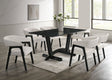 Nava White 7-Piece Dining Room Set by New Era Innovations at Eve Furniture