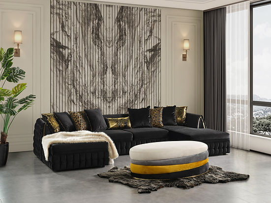 Sicilya Sectional (Black)