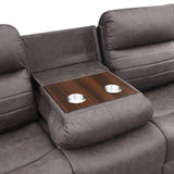 Max Brown 3-Piece Reclining Living Room Set