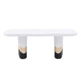 Orion White/Black 7-Piece Dining Room Set by New Era Innovations at Eve Furniture