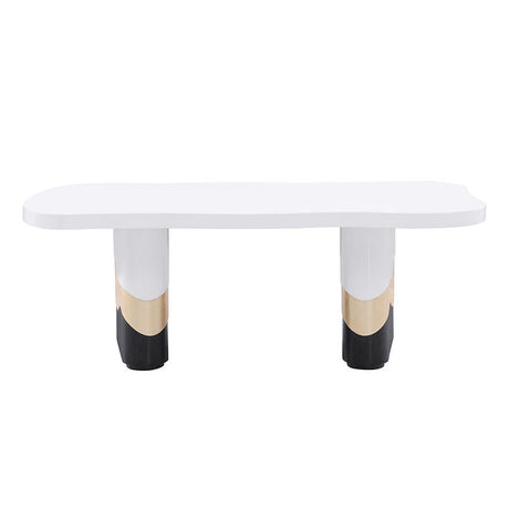 Orion White/Black 7-Piece Dining Room Set by New Era Innovations at Eve Furniture