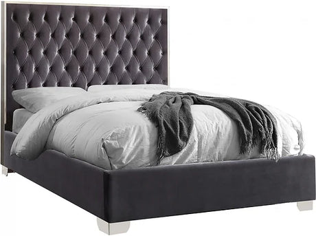 B600 Rose (Grey) 55"H Queen Bed