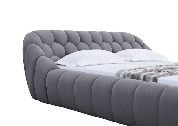 B127 Bubbles Queen Bed (Grey)