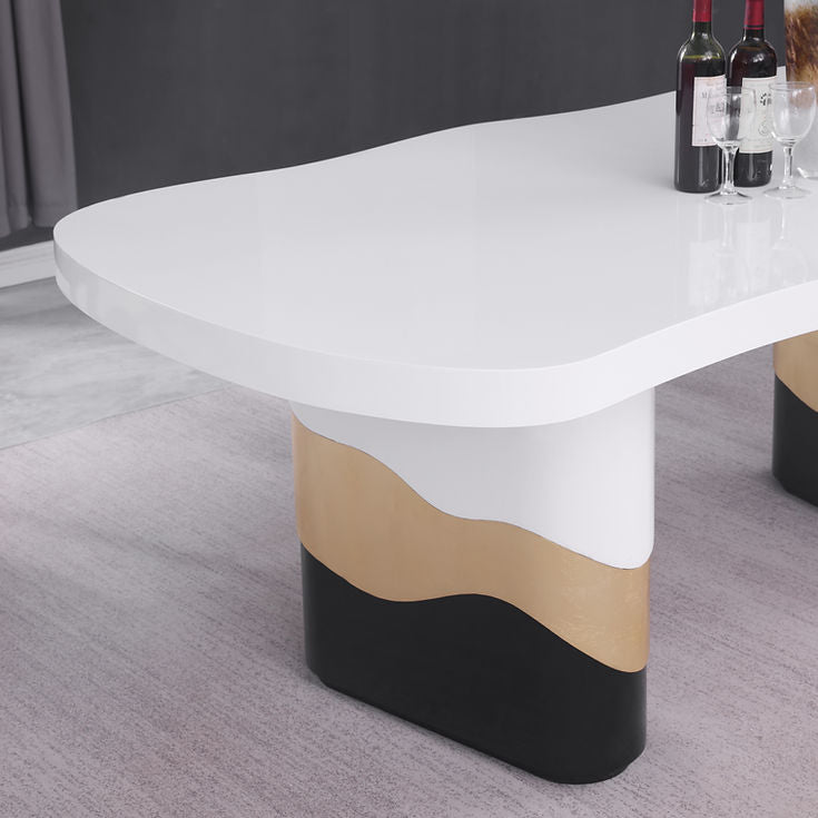 Orion White/Black 7-Piece Dining Room Set by New Era Innovations at Eve Furniture