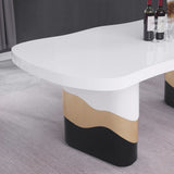 Orion White/Black 7-Piece Dining Room Set by New Era Innovations at Eve Furniture