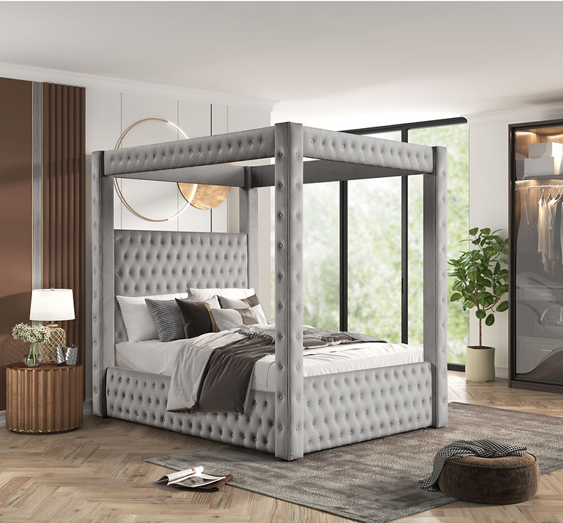 B8013 Mansion (Grey) Queen Bed