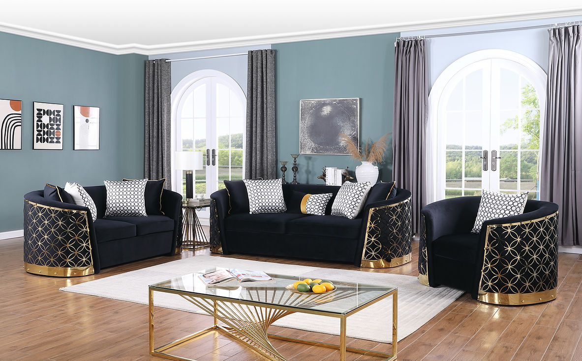 Athena Black Living Room Set by New Era Innovations at Eve Furniture