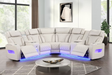 Skyline Sand Power Air Leather Reclining Sectional by New Era Innovations at Eve Furniture
