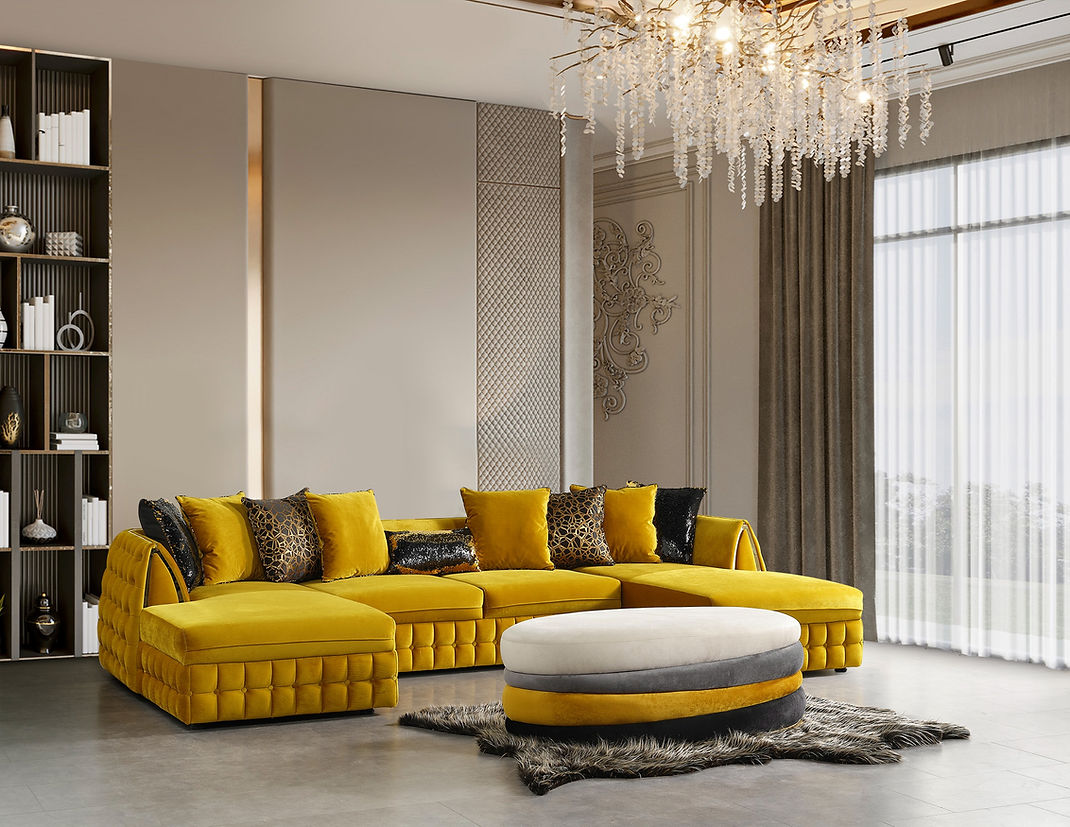 Sicilya Sectional (Mustard)