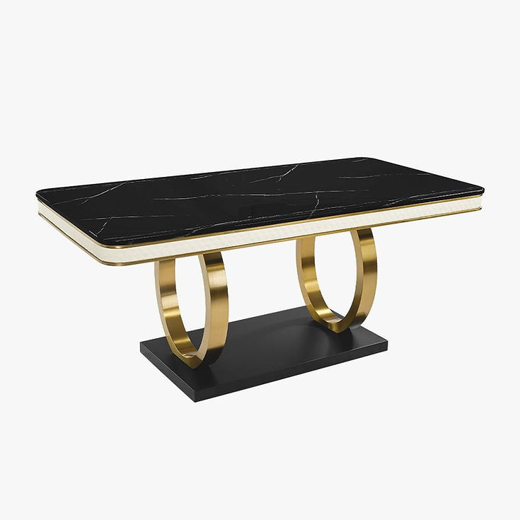 Onix 90.55" Faux Marble Dining Table