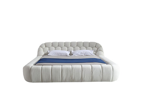 B127 Bubbles Queen Bed (White)