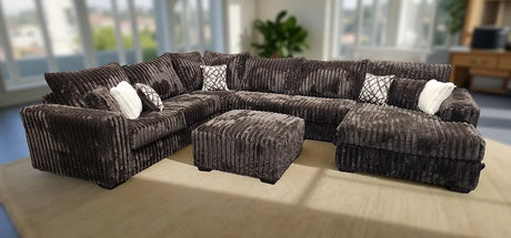 Texan Chocolate 4-Piece Right Arm Facing (RAF) Sectional by New Era Innovations at Eve Furniture