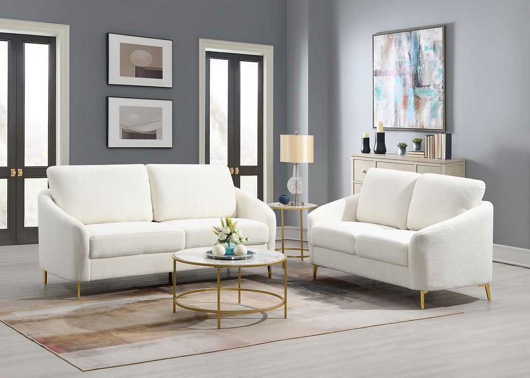 Lila White Living Room Set by New Era Innovations at Eve Furniture