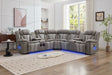 Innova Grey Reclining Sectional by New Era Innovations at Eve Furniture