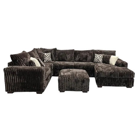 Texan Chocolate 4-Piece Right Arm Facing (RAF) Sectional by New Era Innovations at Eve Furniture