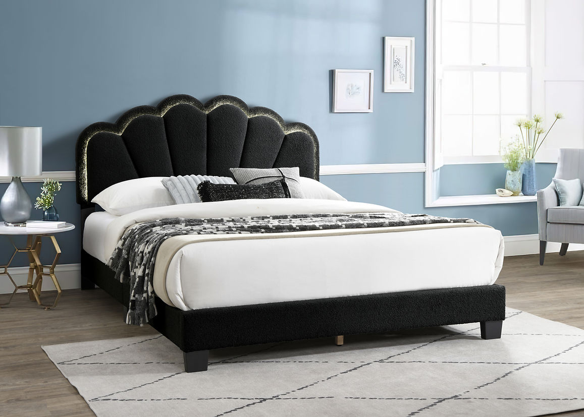 B9130 Gul (Black) Queen Bed