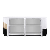 Nimbus White/Black Console Table by New Era Innovations at Eve Furniture