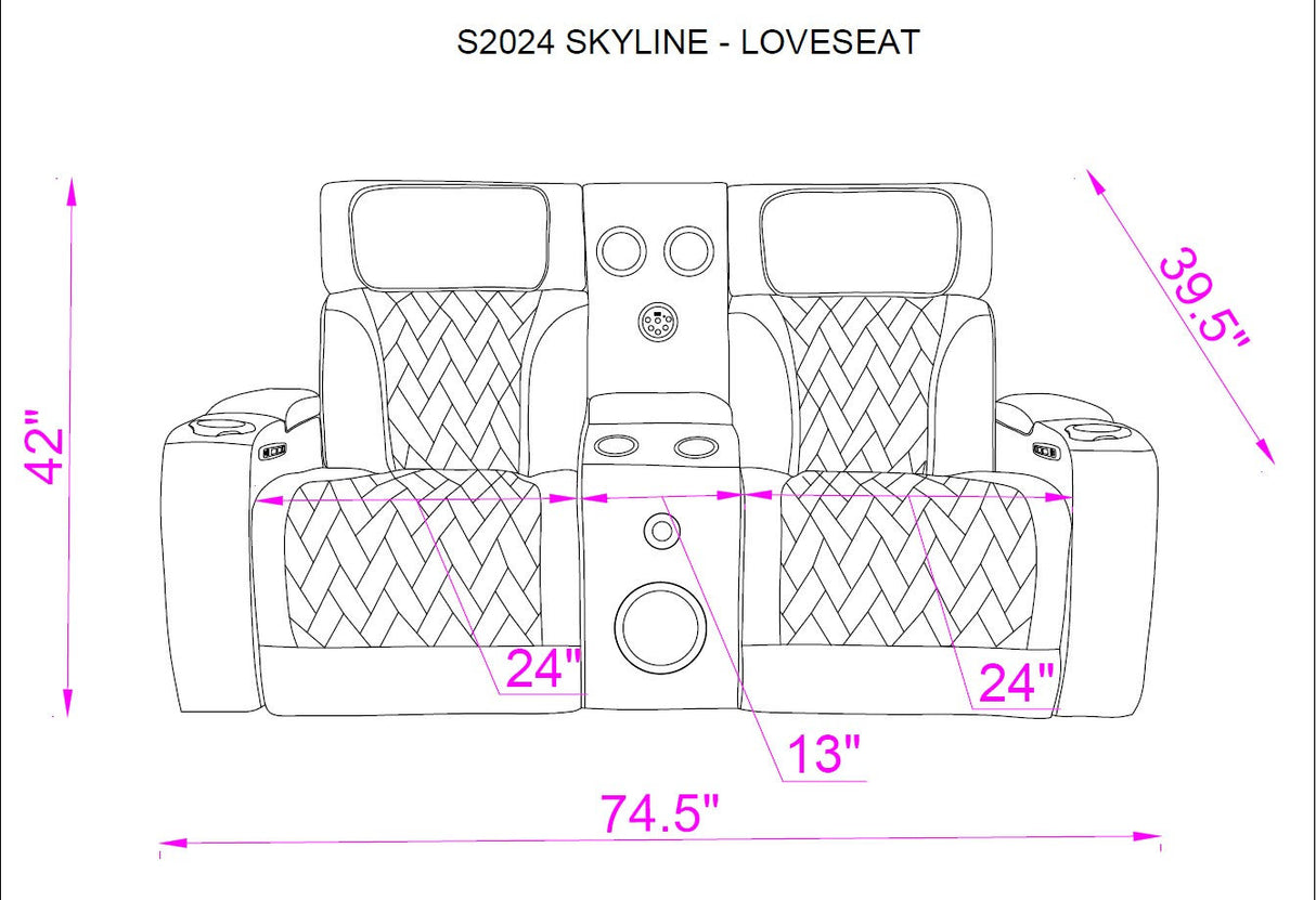 S2024 Skyline (Beige) Reclining Living Room Set