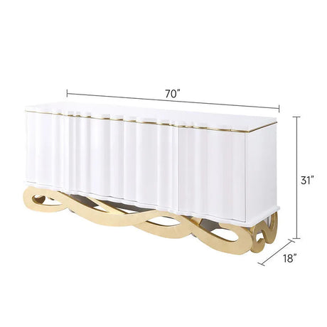 Isadora White Console Table by New Era Innovations at Eve Furniture