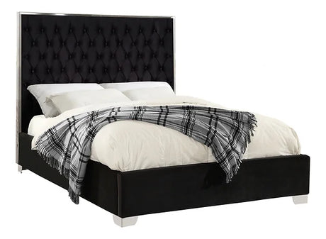 B600 Rose (Black) 55"H Queen Bed
