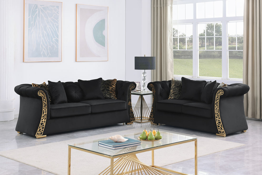 Curamo Black Living Room Set by New Era Innovations at Eve Furniture