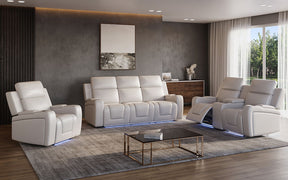 Bomer White Power Reclining Living Room Set [Special Price] by New Era Innovations at Eve Furniture