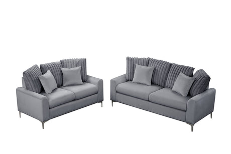 S150 Elina (Grey) Sofa And Loveseat