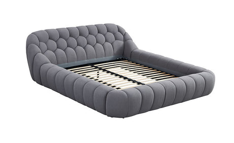 B127 Bubbles Queen Bed (Grey)