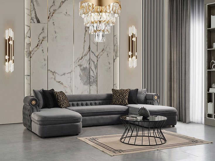 Brooklyn Grey Sectional by New Era Innovations at Eve Furniture